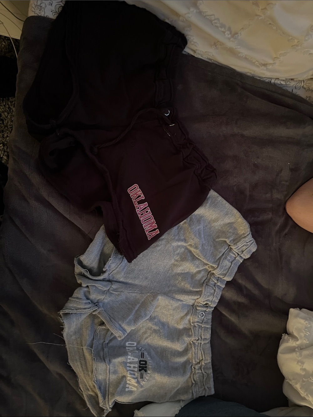 Oklahoma Graphic Lounge Shorts - Maroon & Gray